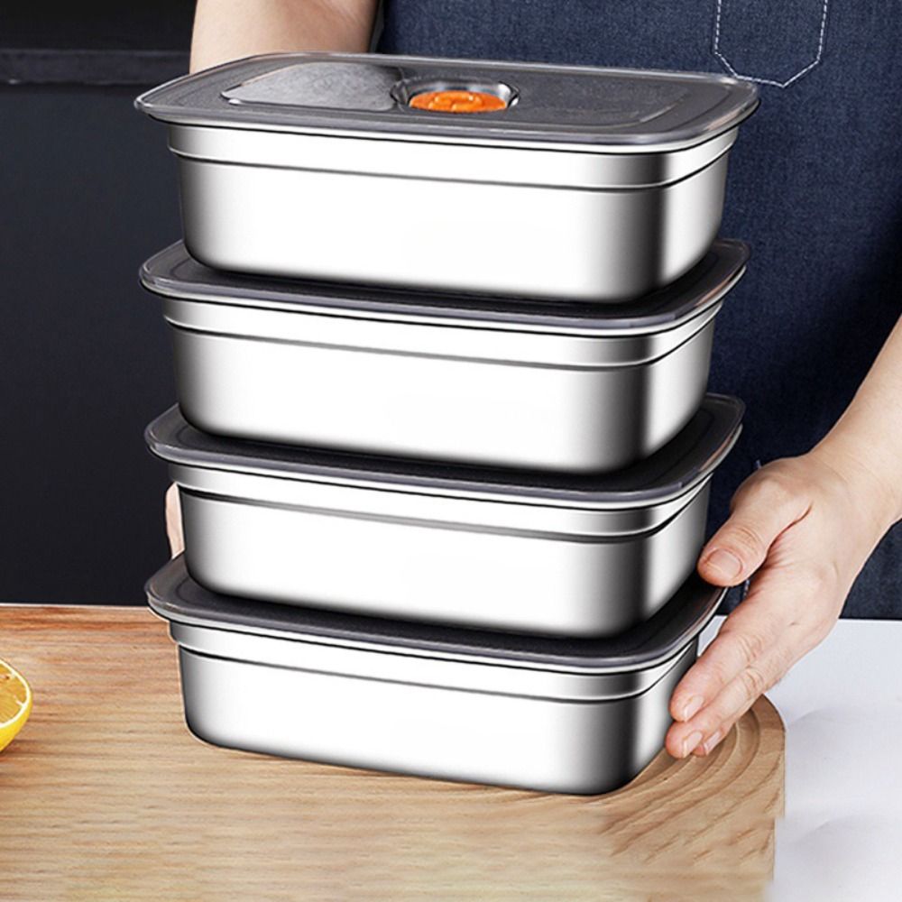 Outdoor Camping Fridge - Lancheira de acampamento de aço inoxidável