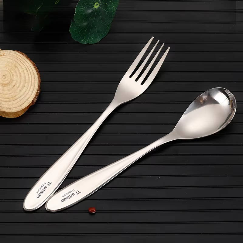 Outdoor Camping Glamping Share - Tiartisan titânio ultra-leve durável portátil garfo