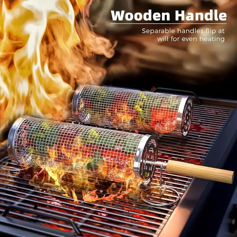 Cooking Outdoor Camping - Conjunto de Cestas Redondas de Aço