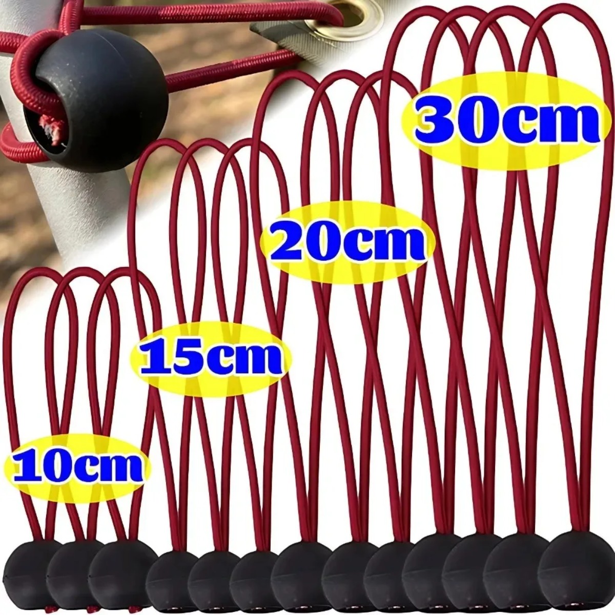 Outdoor Camping Sleeping Bag - Corda Elástica Multifuncional com Fivela para