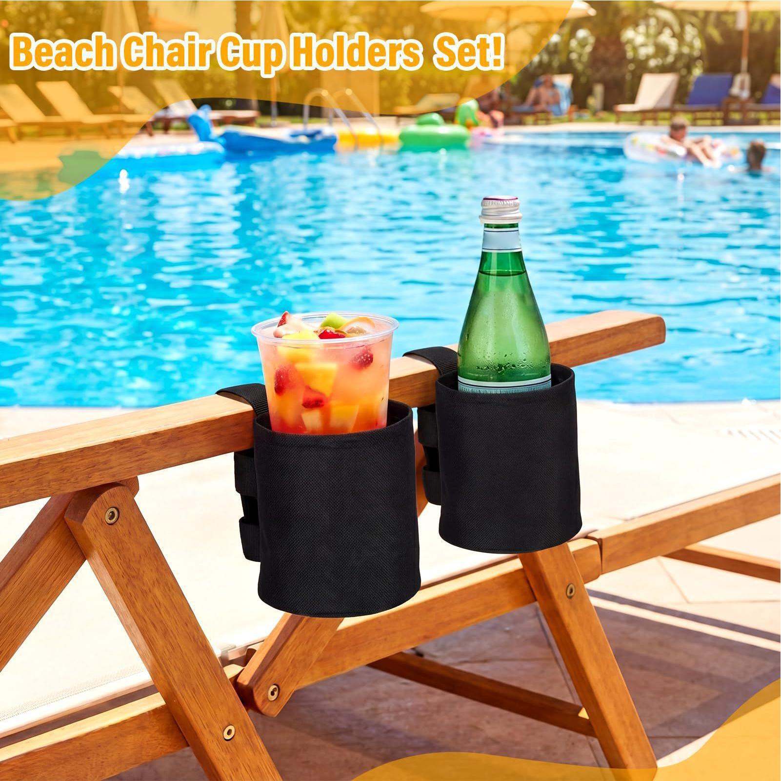 Outdoor Camping Recliner Chairs - Suporte Universal para Garrafa de Água,