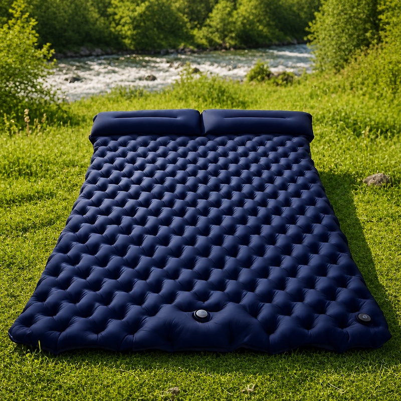 Outdoor Inflatable Camping Tent With Air Pump - Colchão de Ar Duplo Leve para