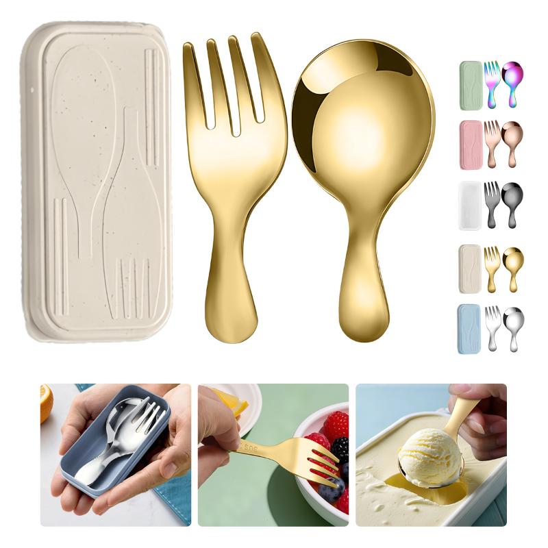 Cooking Outdoor Camping - Conjunto de talheres de aço inoxidável