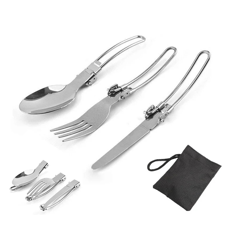 Outdoor Camping Glamping Share - Conjunto de garfos e colheres dobráveis