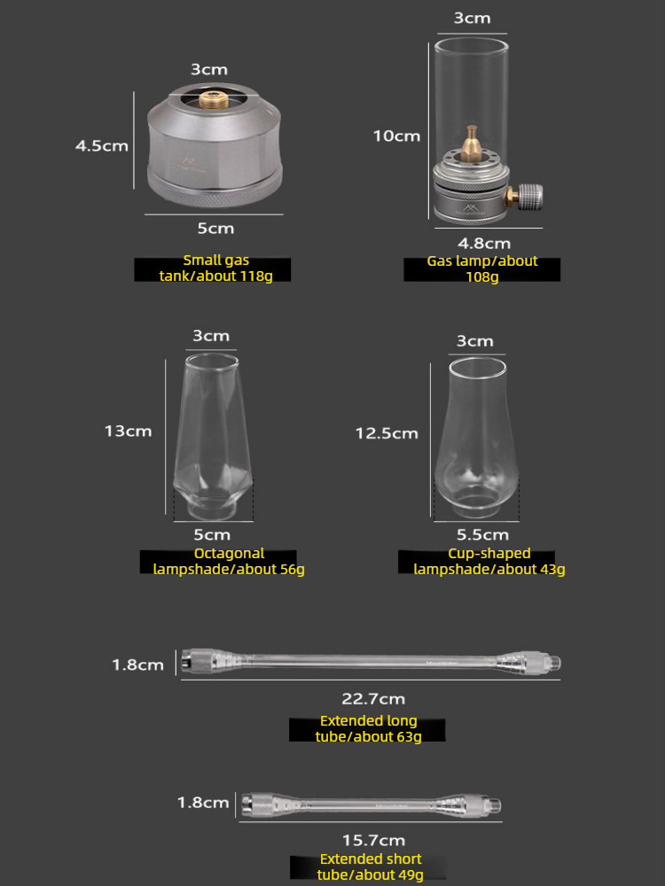 Outdoor Camping Glamping Share - Conjunto de Luzes a Gás para