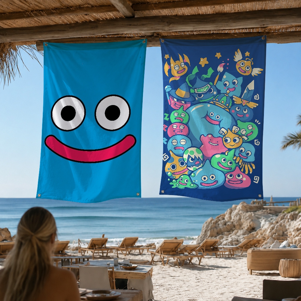 Quest Outdoor Camping - Bandeira de Jogo D-Dragon Quest Slime