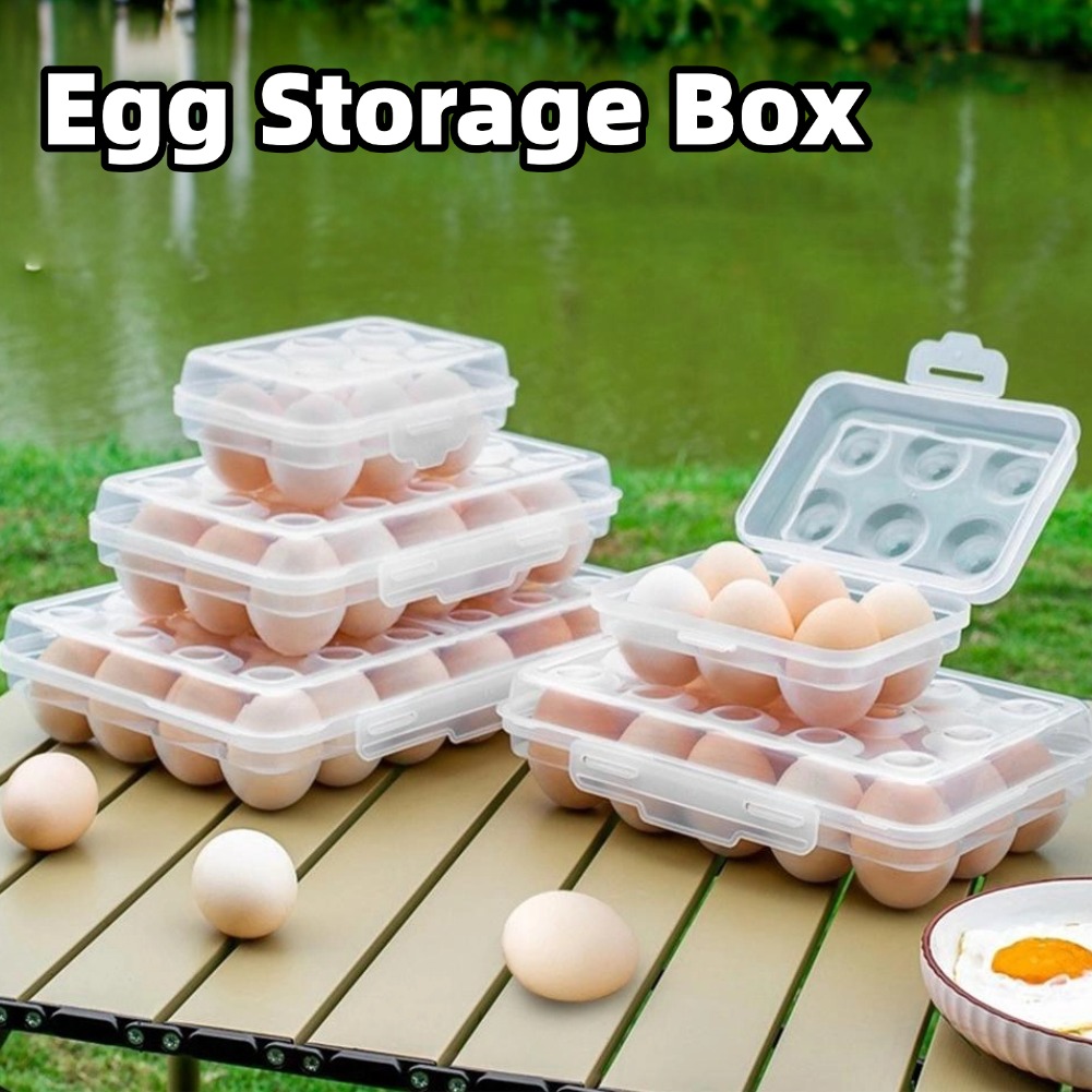 Outdoor Camping Fridge - Caixa Organizadora de Ovos de Plástico