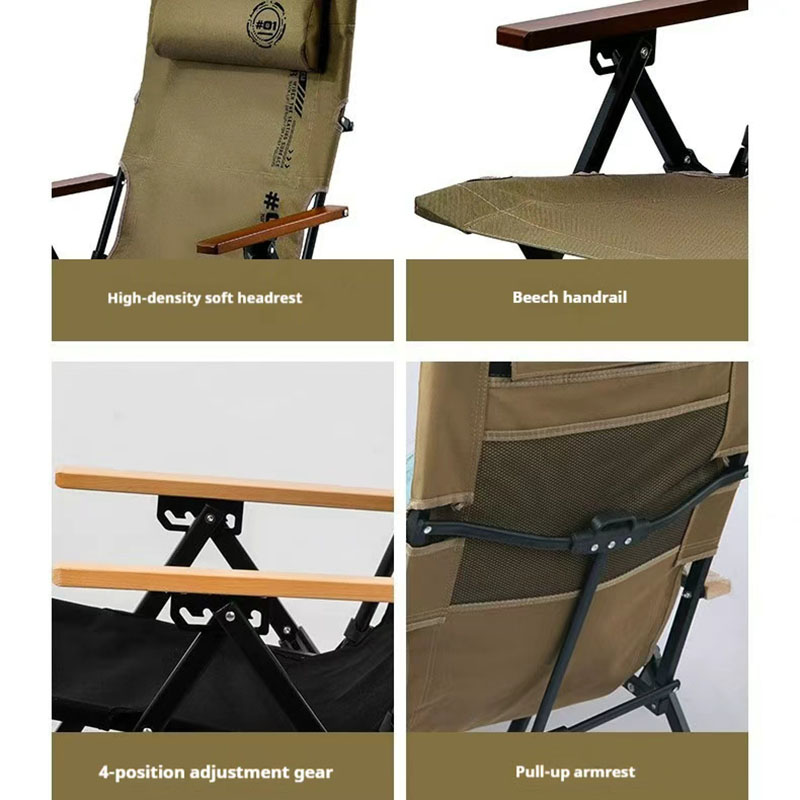 Cadeira de Praia Dobrável com  - Outdoor Camping Recliner Chairs avaliação e preço