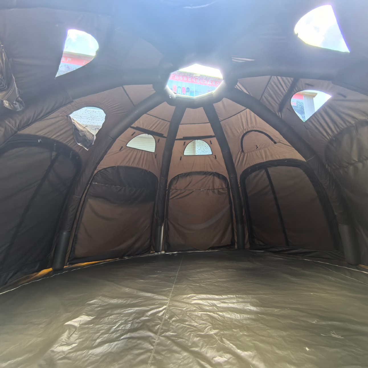 4m 5m automática grande infláv - Outdoor Inflatable Camping Tent With Air Pump avaliação e preço